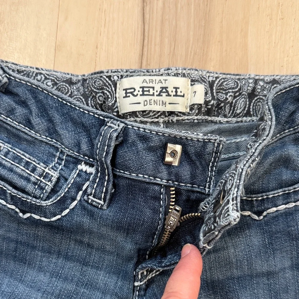 Ariat Girls REAL Denim Medium Blue Bootcut Jeans
